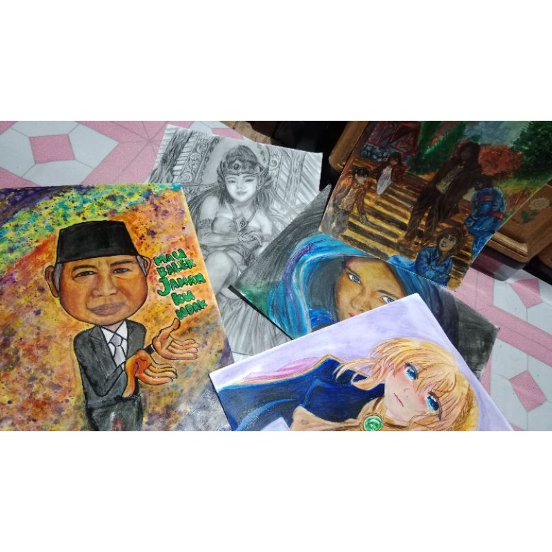 

jasa sketsa tangan gambar Anime GambarRealis gambar kalikatur