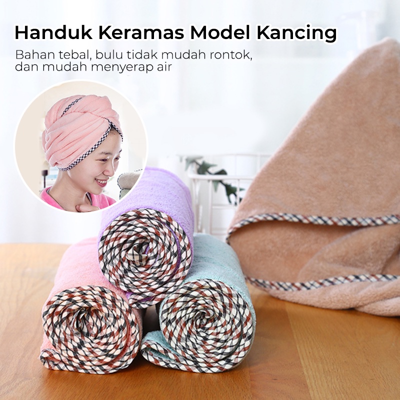 Handuk kepala Handuk keramas microfiber bunny import MX1030 zio