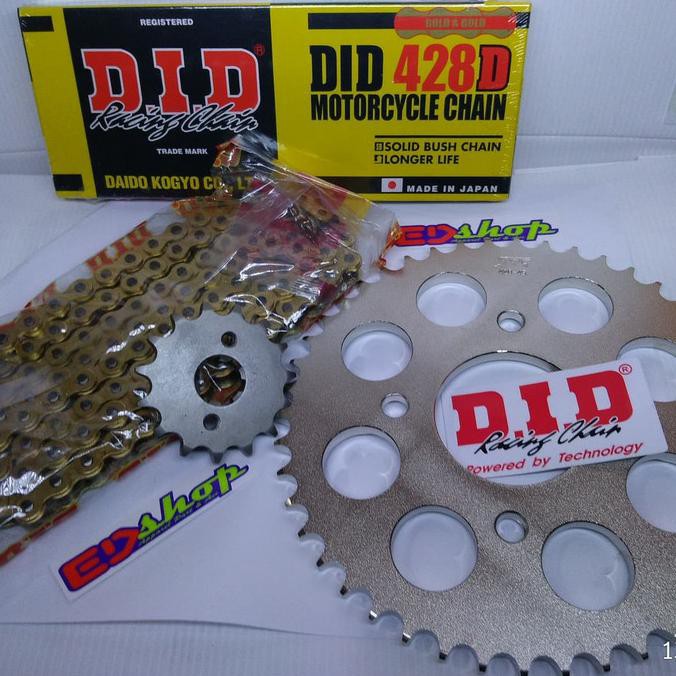 Gear SET 428 SSS Rantai DID VERZA MEGAPRO CBVERZA 150 NEW GOLD GIR