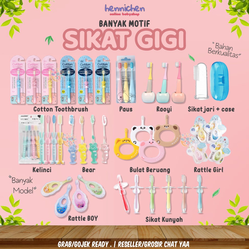 BANYAK MODEL Sikat Gigi SOFT SILICONE Untuk Anak Bayi Baby Soft Silicone Tooth Brush Teether