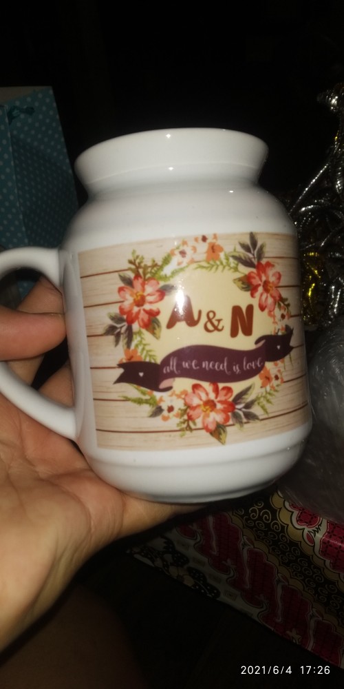 Kado Pernikahan Mug Custom / Kado Wedding Vintage