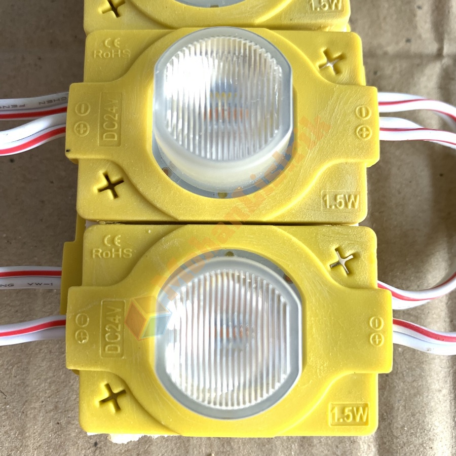 Lampu LED Modul 1 Mata DC 24 Volt 1.5 Watt Strip Mata Jumbo LED Module 24V - Kuning