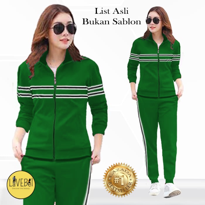 LVB Setelan Training SENORITA /Lisa/Set Baju Celana Lari Senam Trackuit Perempuan Wanita/Bahan Katun Babyterry Adem Halus Nyerap Keringat/Set Pakaian Olahraga &amp; Aktivitas Outdoor/Gratis Ongkir Cashback COD/05564 05668 05772/ LAVEBEL