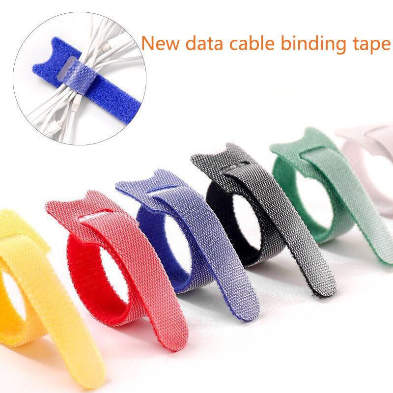 AS1836 Tali Velcro Pengikat Kabel Data Tipe T Warna-Warni / Kabel Strap Pengikat Kabel Serba Guna