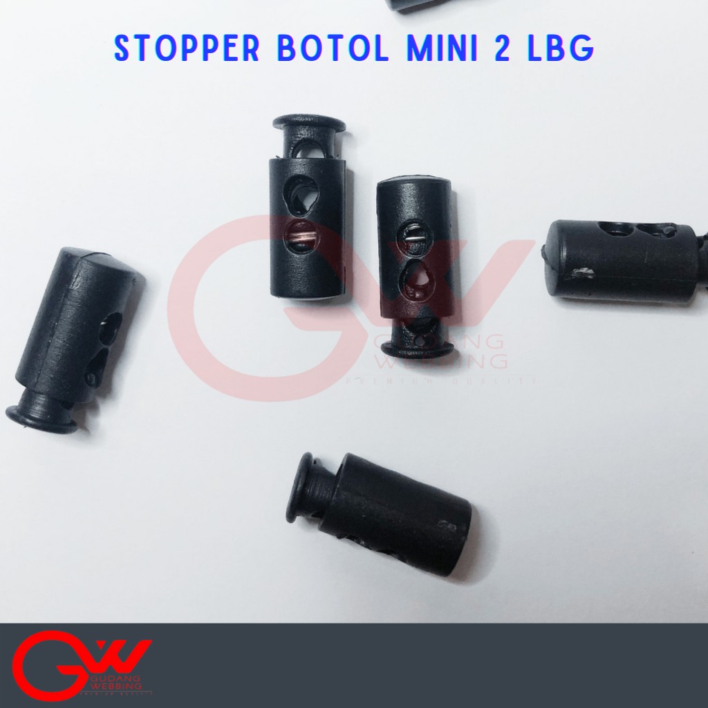 Stopper Tali Kur / Stopper BOTOL MINI 2 LUBANG Acetal (100pcs)