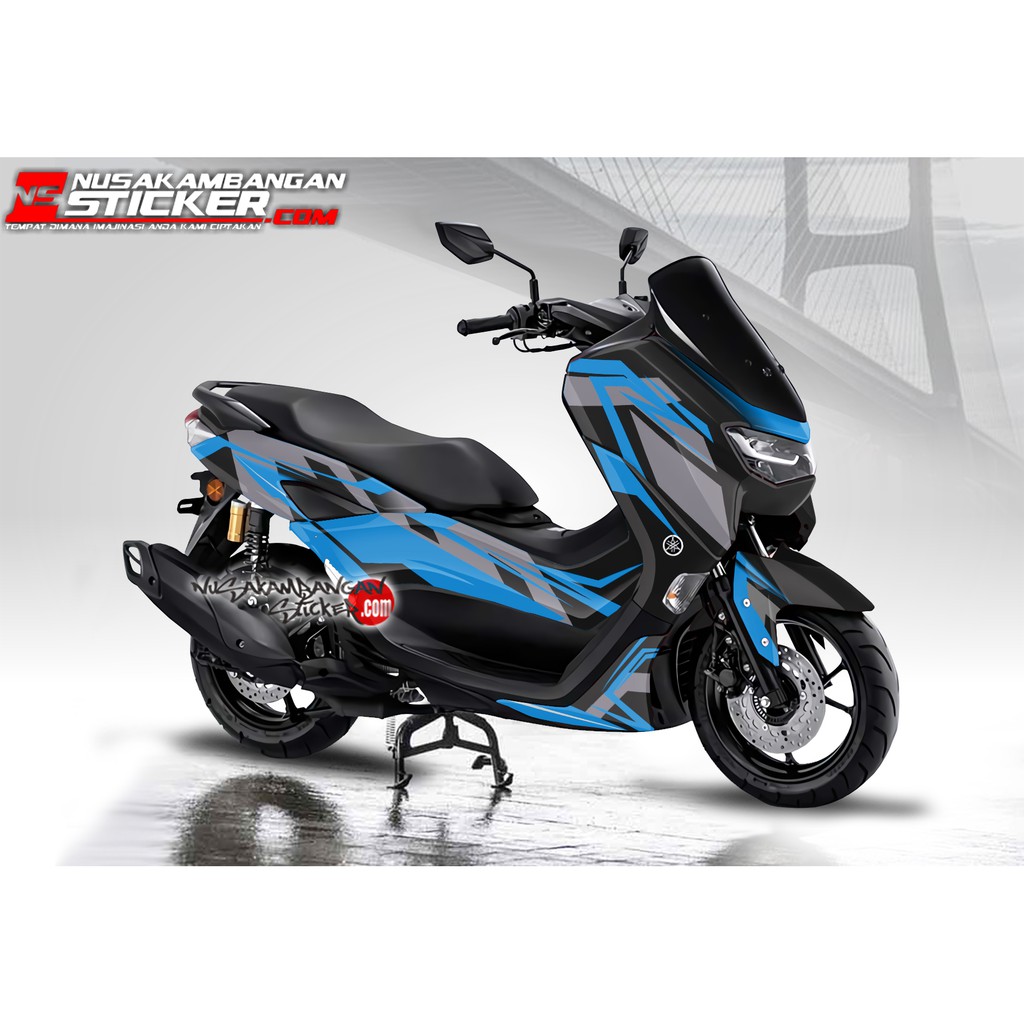 Decal Sticker Yamaha All New N Max 2020 hitam biru tosca