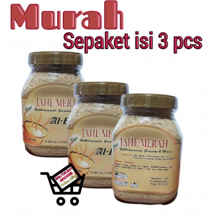 

Murah 3 pcs sepaket jahe merah al badr jahe merah serbuk super bukan jahe RD