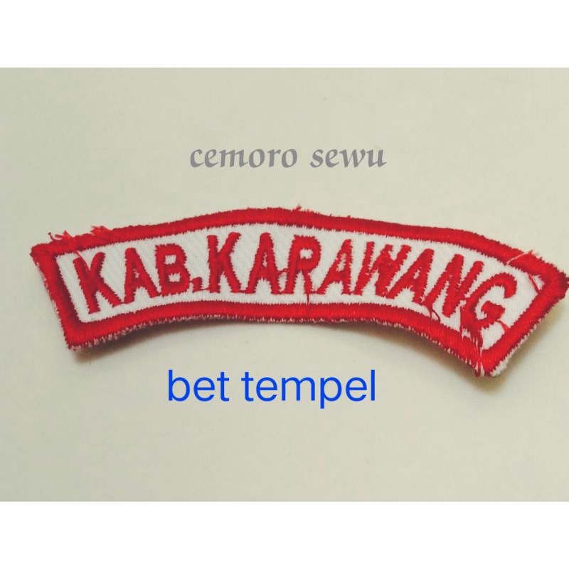 bet tempel bordir kabupaten Karawang emblem