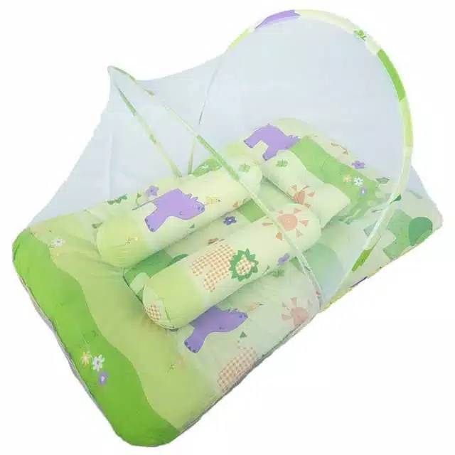 PROMO SET TEMPAT TIDUR BAYI-KASUR BAYI KELAMBU LIPAT BABY DREAM-KASUR KELAMBU ANTI NYAMUK BABY DREAM