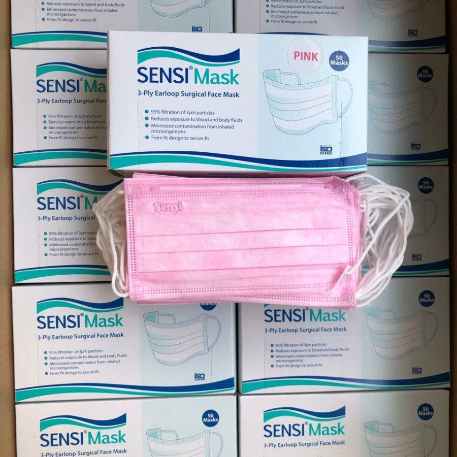 SENSI Mask Earloop Surgical - Masker Bedah SENSI 3ply - Karet (Selip Kuping)