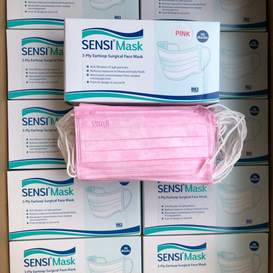 SENSI Mask Earloop Surgical - Masker Bedah SENSI 3ply - Karet (Selip Kuping)