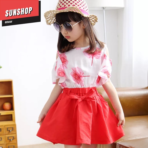 KD ST CACA KS baju anak perempuan set baju anak umur 4-8 tahun setelan anak cewek lucu