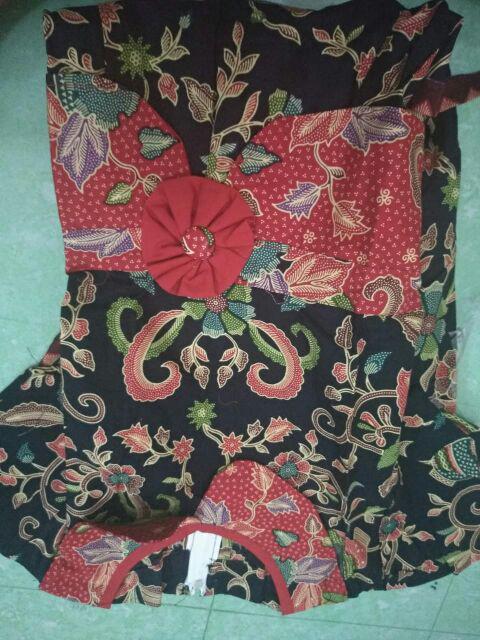 Qnunbatik Dress/terusan Batik Tanggung 9-12th Anak Perempuan Azizah Gentong