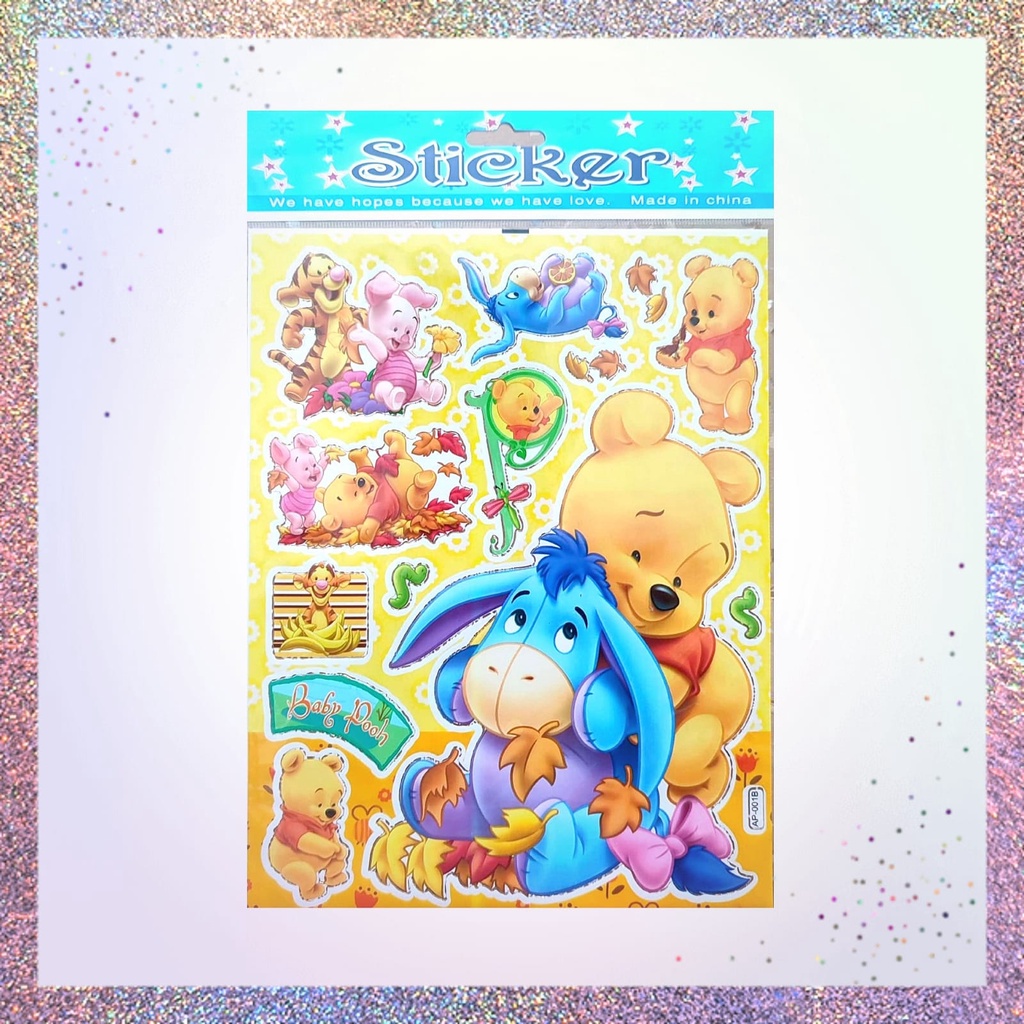 

Gambar Tempel Laser Sticker Stiker Laser Anak Karakter Kartun Winnie The Pooh