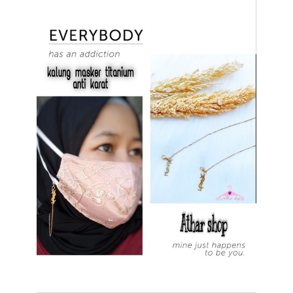 kalung masker titanium anti karat tali rantai strap mask konektor