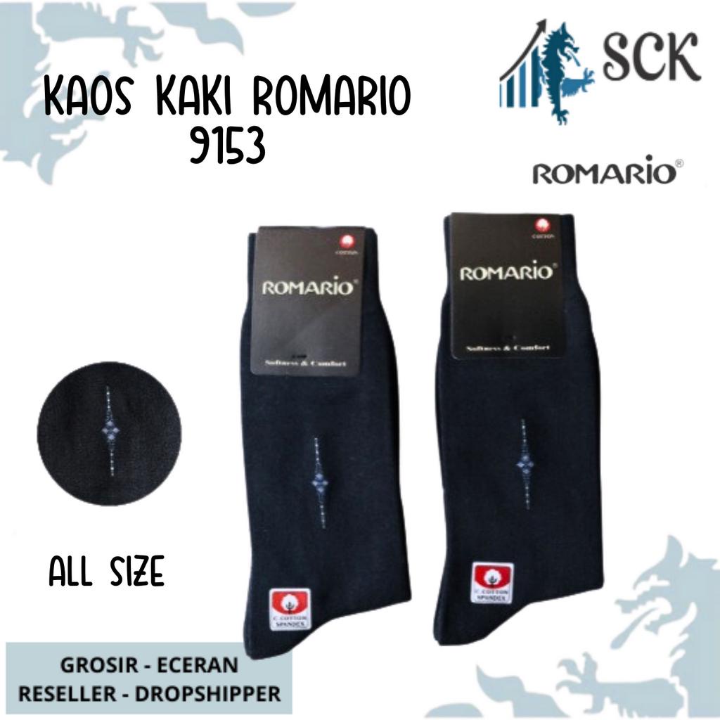 Kaos Kaki Pria ROMARIO 9153 Polos / Kaus Kaki ROMARIO 9153 Katun Spandek / Perlengkapan Kantor