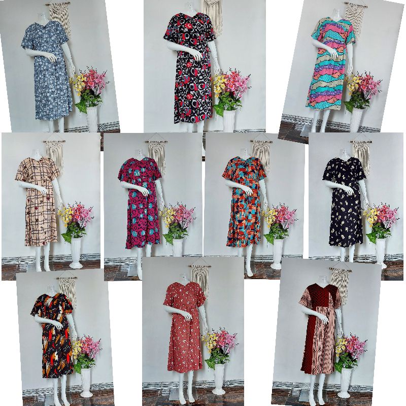 Daster viral/dress kimono seruti/busui/ld 115 cm/baju santai wanita