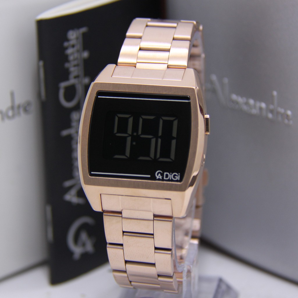 ALEXANDRE CHRISTIE 9229 WANITA ROSEGOLD BLACK ORIGINAL AC9229 AC 9229 JAM TANGAN CEWEK ARLOJI CEWEK