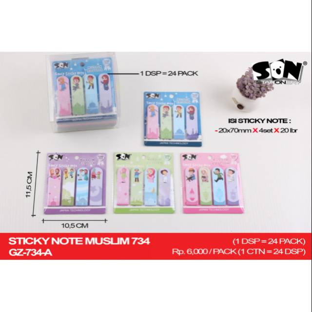 

Stick Note Fancy Muslim Edition / Pembatas / pembatas buku
