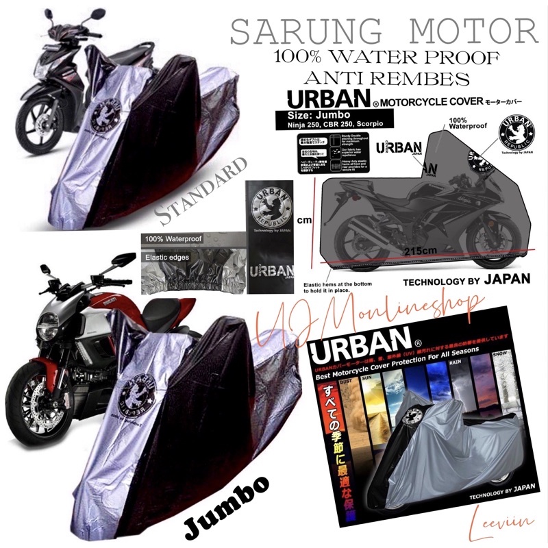 Sarung Motor Jas Motor Urban Standard &amp; Jumbo Buat Semua Motor Bisa