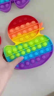 Pop It Fidget Toy Murah Rainbow Mainan Anak Penghilang Stress Tiktok