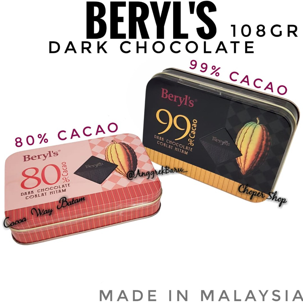 

Beryl's Dark Chocolate Tin 108gr