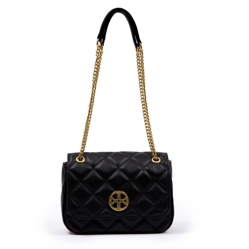 Tory Burch Willa Large Shoulder Bag New Black Shw 82369