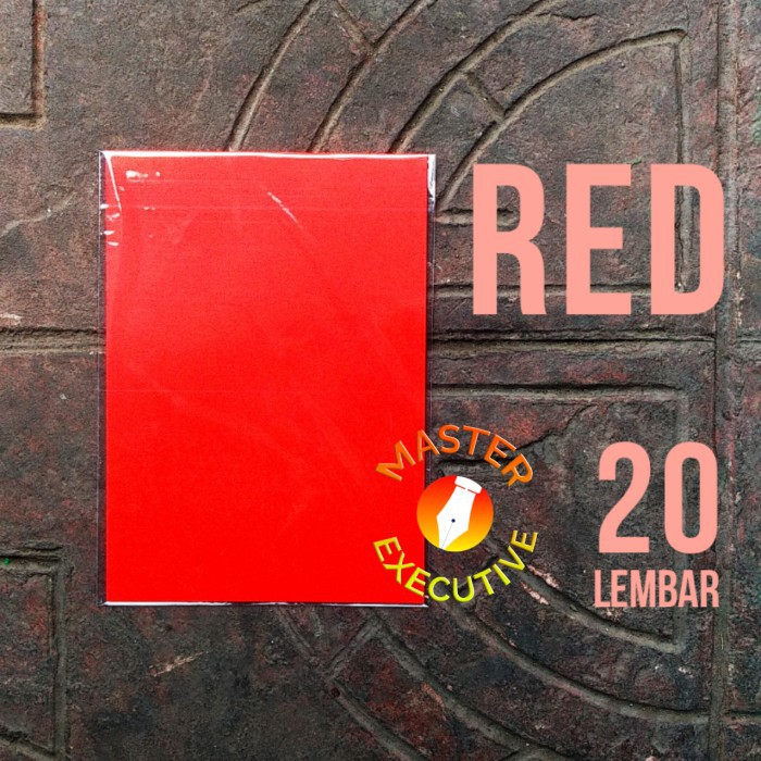 [Pak - 20 Lembar] Sinar Dunia Color Kertas A4 80 gsm Deep Red / Merah IT 250