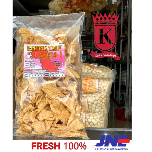 

Keripik Tahu Khas Bangka / Mafa Khas Bangka Cap Acu 400gr