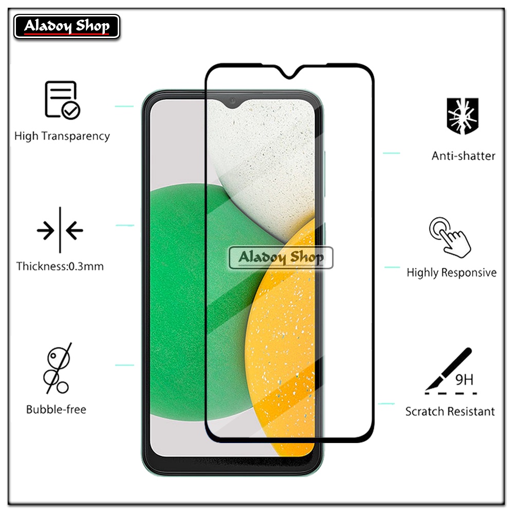 PAKET 2 IN 1 Tempered Glass Layar Samsung A04 Core 2022 + Skin Carbon Film 3D