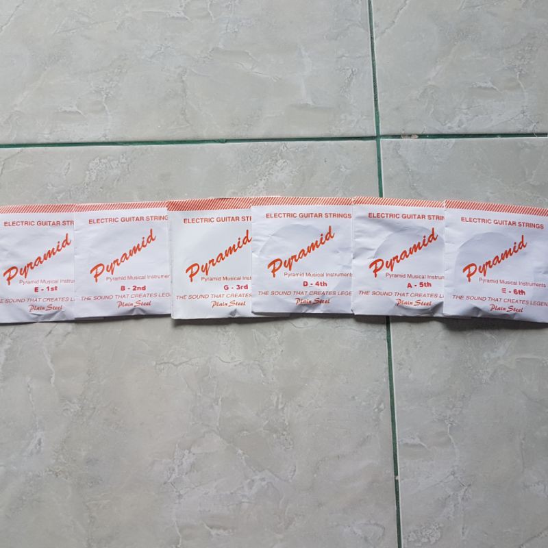Senar Gitar Elektrik / Listrik Pyramid Original terbuat dari baja hitam Premium 1 Set Murah