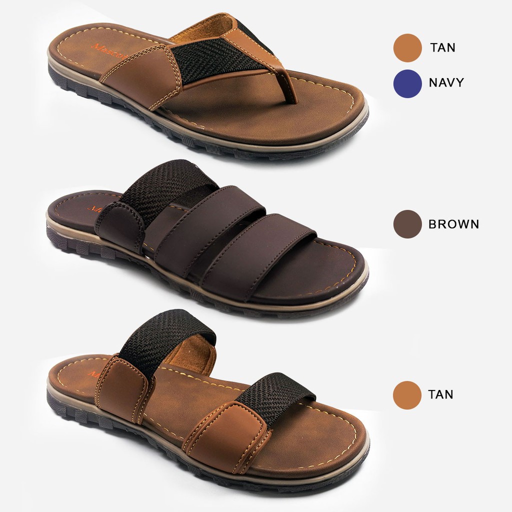 Mascotte LAVINA Sandal Pria 985.463-465 [ Cokelat, Tan dan Navy ] / Ramayana Jatinegara