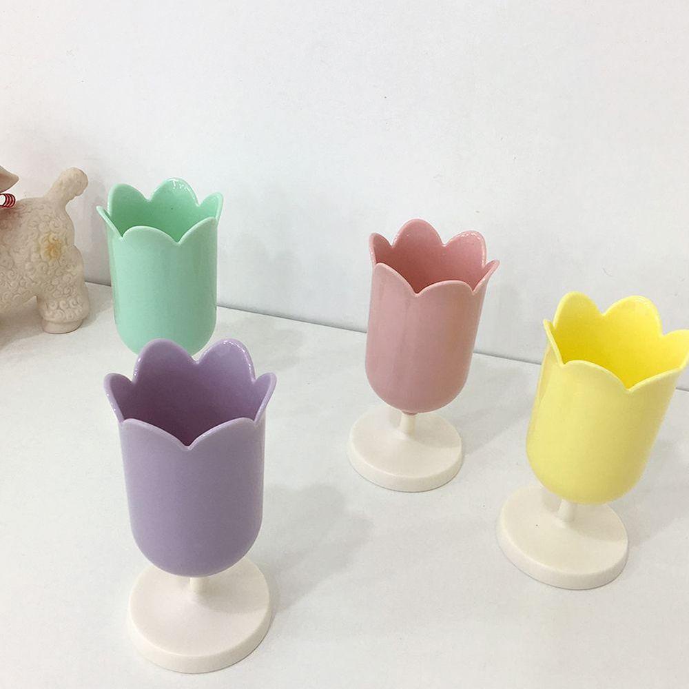 Lanfy Tulip Tempat Pulpen Bunga Kawaii Lucu Pensil Stand Case Perlengkapan Kantor Sekolah Hadiah Gadis Properti Fotografi Stationery Organizer