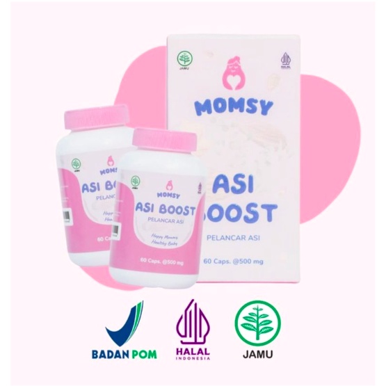 Asi Booster Pelancar Asi MOMSY BPOM HALAL Natural Almond Moringa / Kelor Ikan Gabus Fenugreek