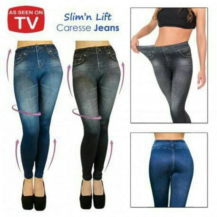 Slim n Fit Caresse Jeans - LEGGING PELANGSING MODIS GAYA JEANS ADA KEMASAN BOXNYA