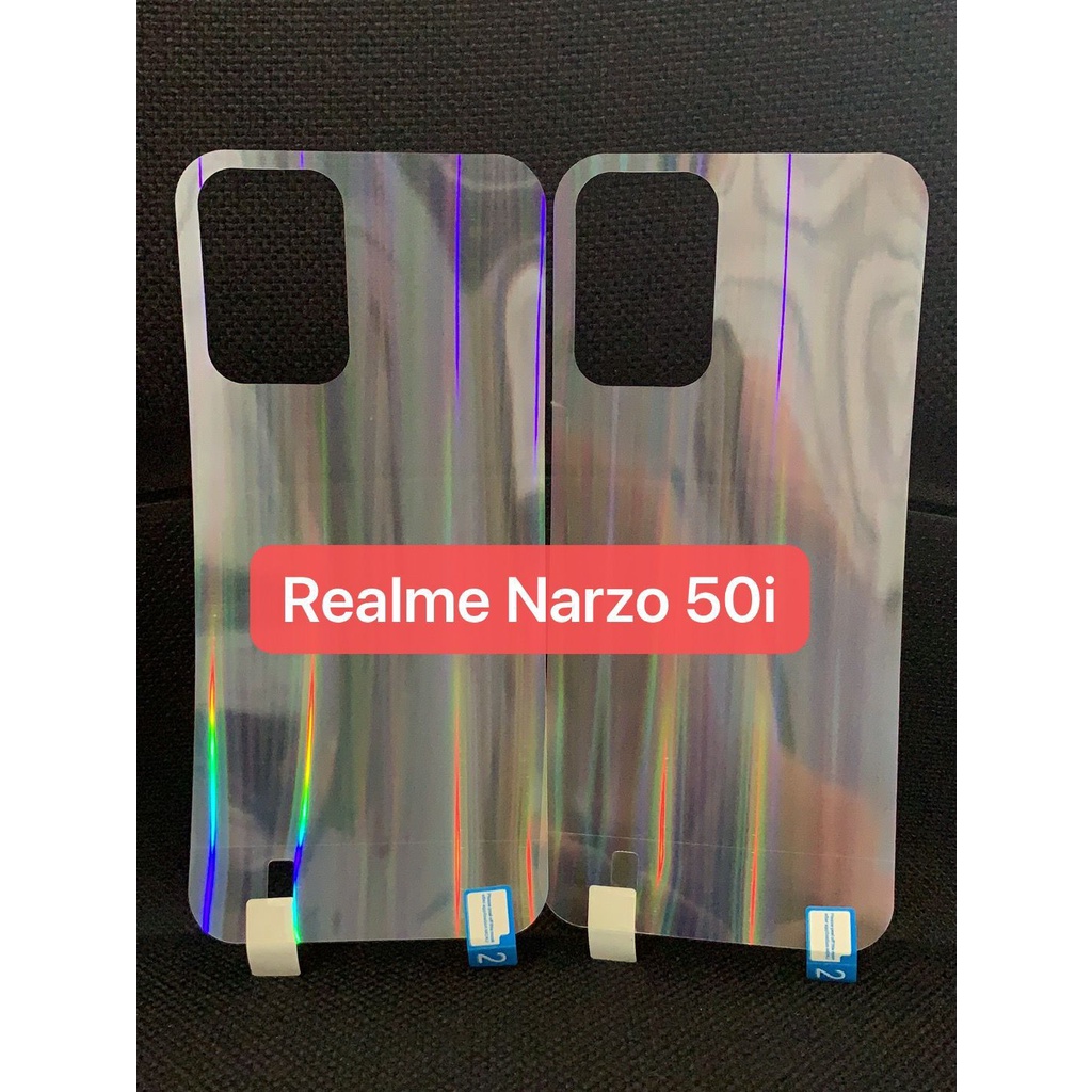 REALME NARZO 50A PRIME 50A NARZO 50 NARZO 50i 2 3 3 PRO NARZO ANTI GORES BELAKANG SKIN BACK AURORA GARSKIN PELANGI GLITTER PELINDUNG BELAKANG ANTI JAMUR PLASTIK NARZO 50 A I