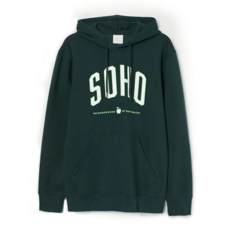 S - XXXXXL(6XL) Hoodie SOHO BIGSIZE Jaket Sweater Neighborhood of New York City OVERSIZE Pria Wanita Jumbo Hijau botol