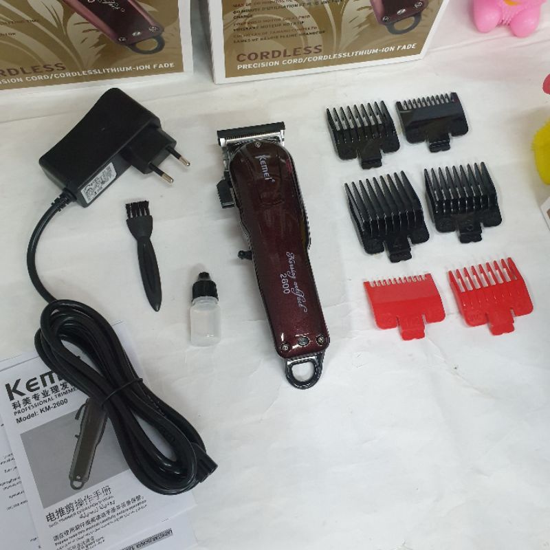 Alat Mesin Cukur Rambut Km2600 Hair Cliper Murah Cas