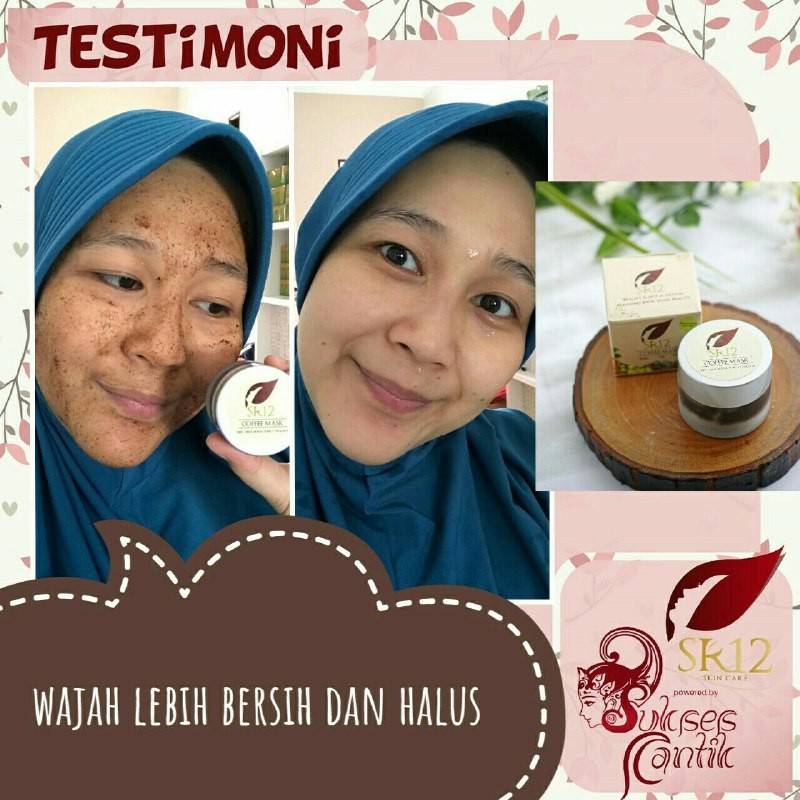 SR12 COFFEE MASK PEELING NATURAL / MASKER PEELING KOPI HERBAL / MENGATASI KOMEDO FLEK BEKAS JERAWAT