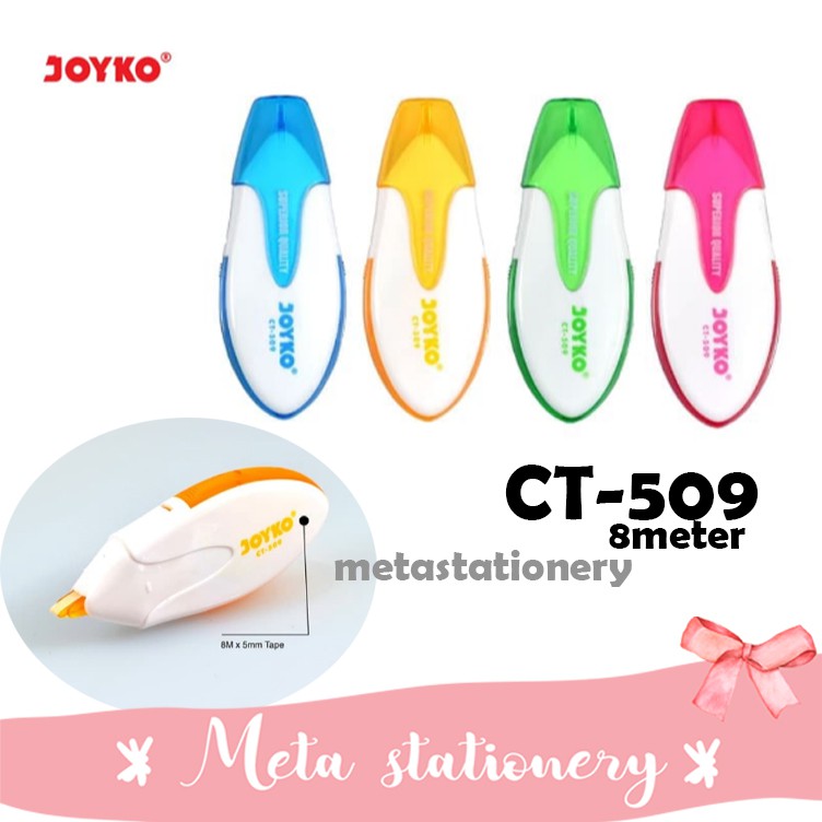 

Correction Tape / Tip-ex Kertas Joyko CT-509 ( Warna Random )