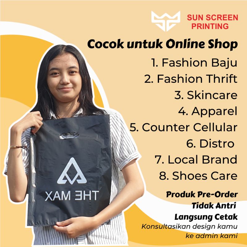 Sablon Plastik Plong Tanpa Pre Order Uk 30x40 Plastik Packing Olshop