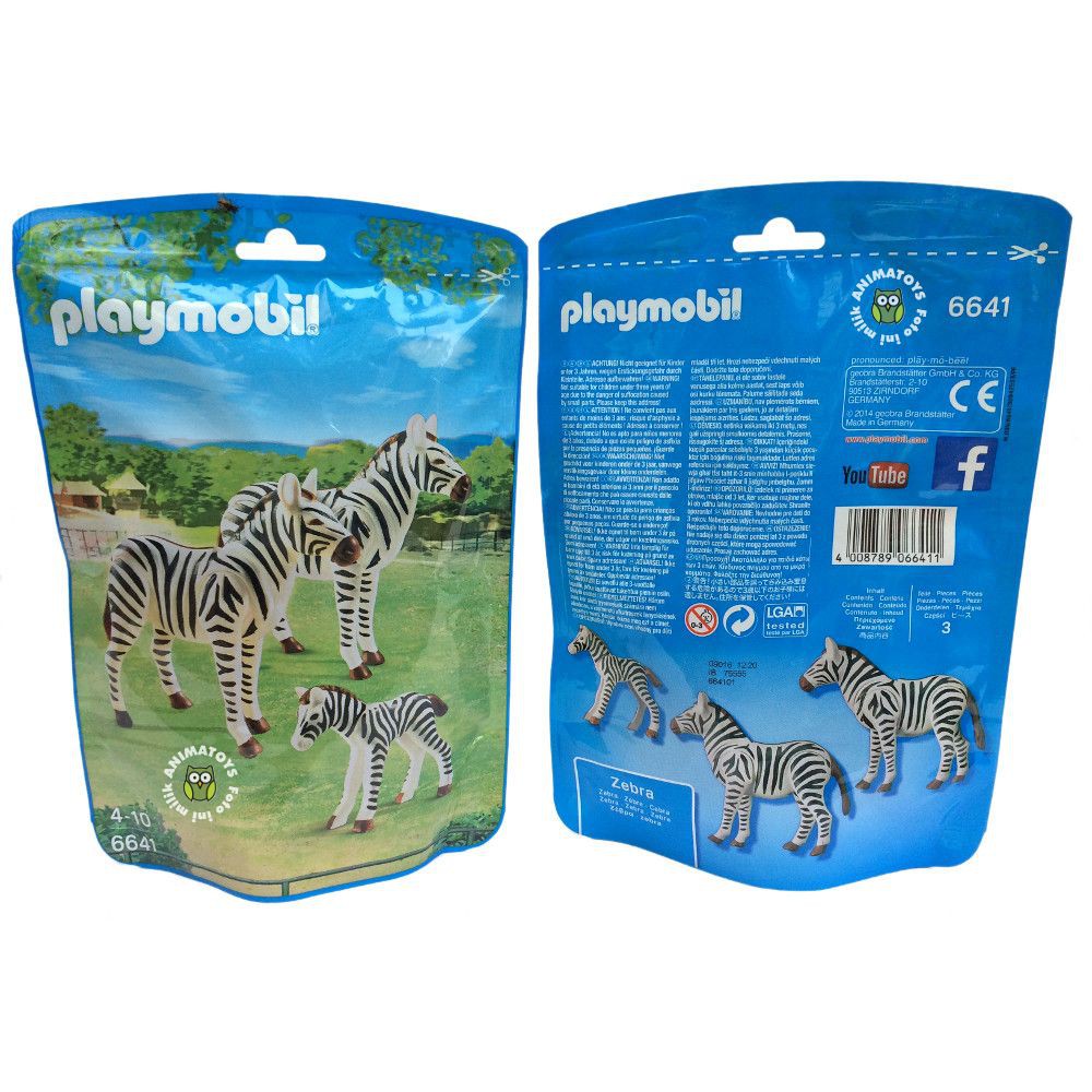 Action Figure Hewan Kuda Zebra Family Playmobil 6641 Animatoys