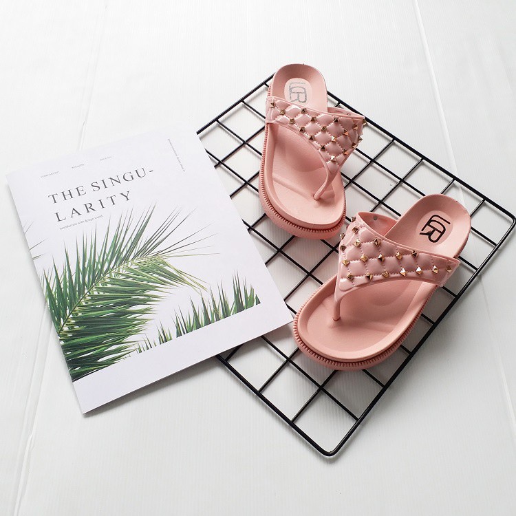 BB PUFFY Import SANDAL PIRAMIDE Sepatu Sandal Wanita Teplek Sepatu Sandal Cewek Flat Jelly