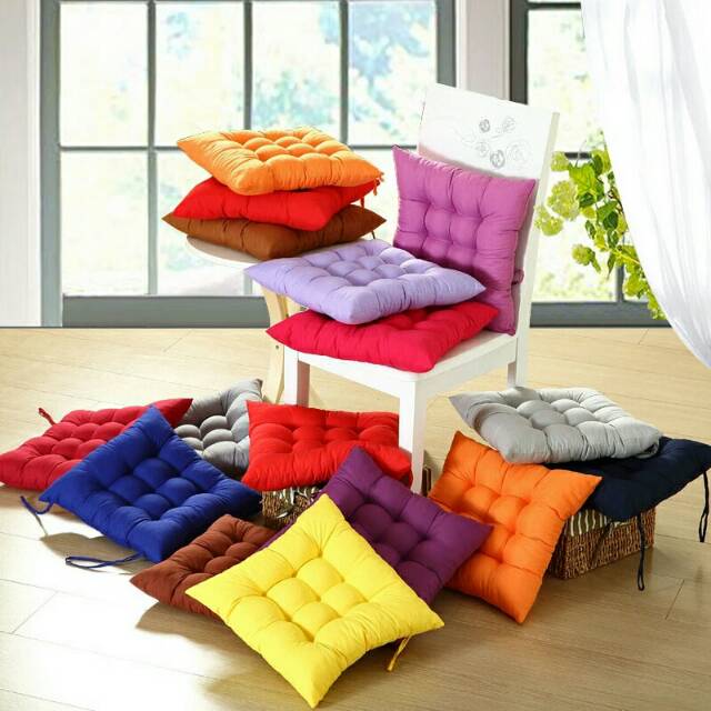  Bantal  Alas Duduk  Sandaran Kursi Polos  40cm Shopee Indonesia