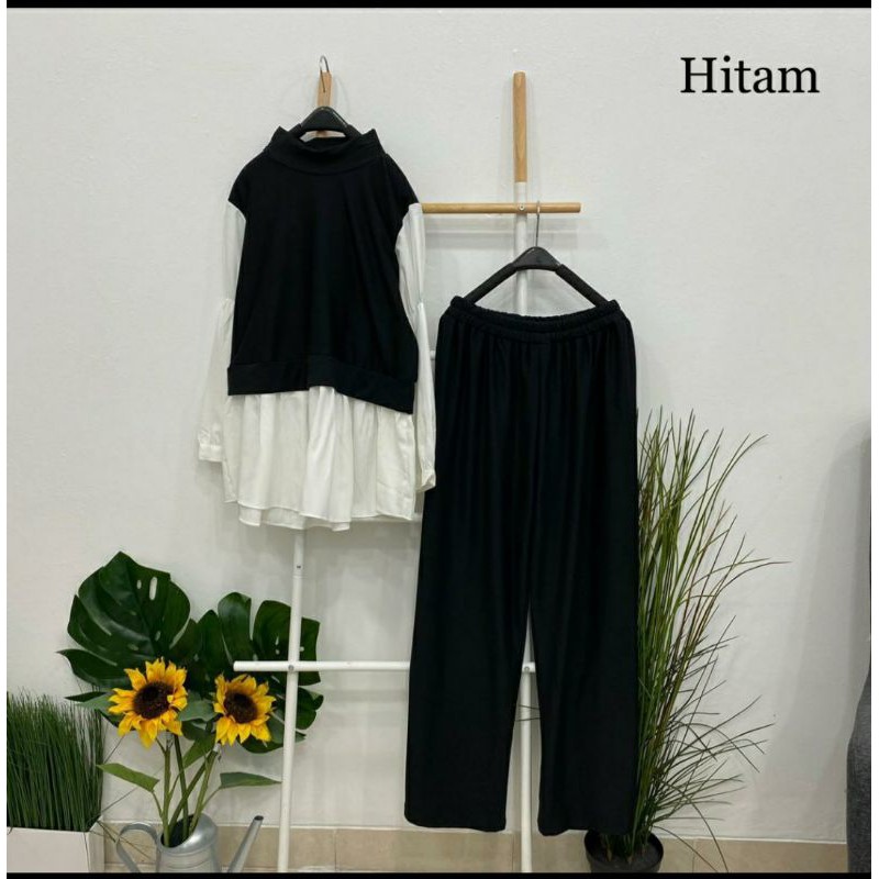 1set trendy/1set baju formal/baju hangout