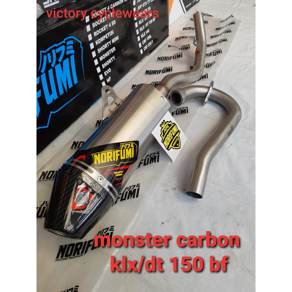 KNALPOT ORIGINAL NORIFUMI MONSTER CARBON KLX/DT 150 BF