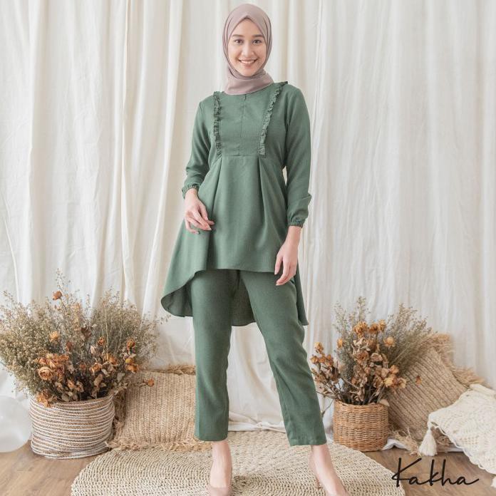 KAKHA - SARIMBIT KELUARGA KAREEM (ARMY) / BAJU COUPLE KELUARGA MUSLIM - KOKO ANAK, ARMY S