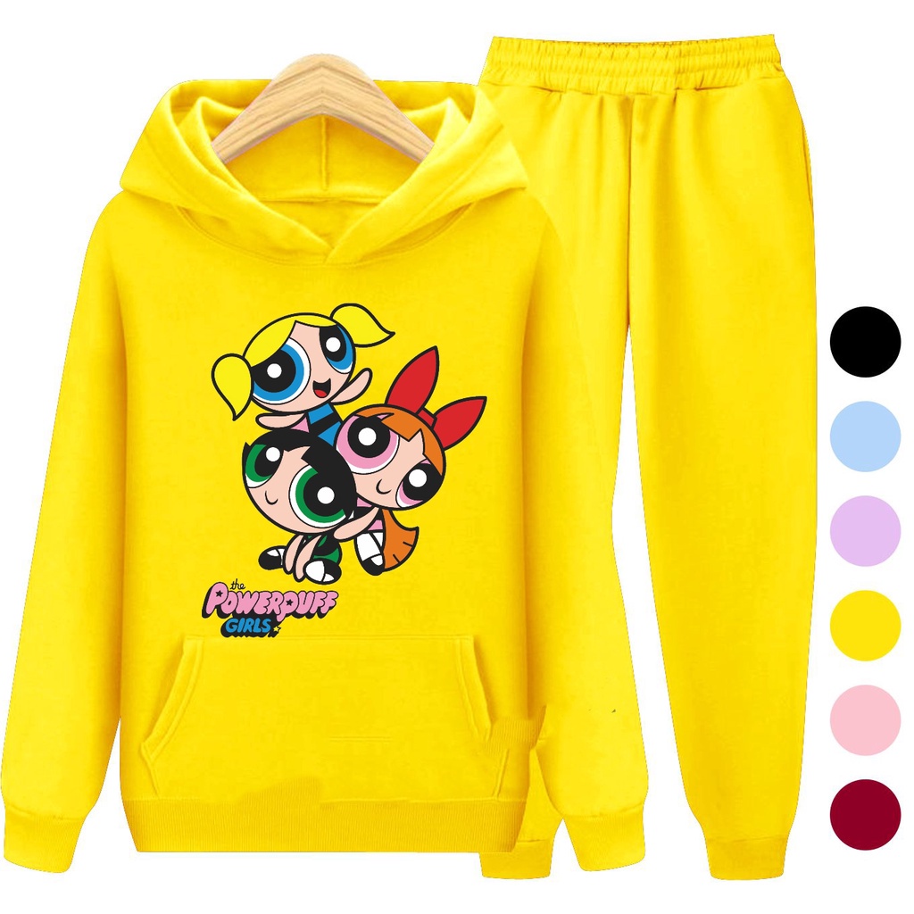 Setelan Sweater Hoodie Anak Perempuan GIRLS / Sweater Anak-Remaja Size S - XXL Usia 3-15 Tahun