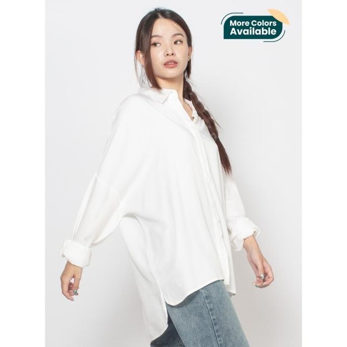 Ixora Odele Oversized Shirt - Kemeja Wanita Oversized Polos