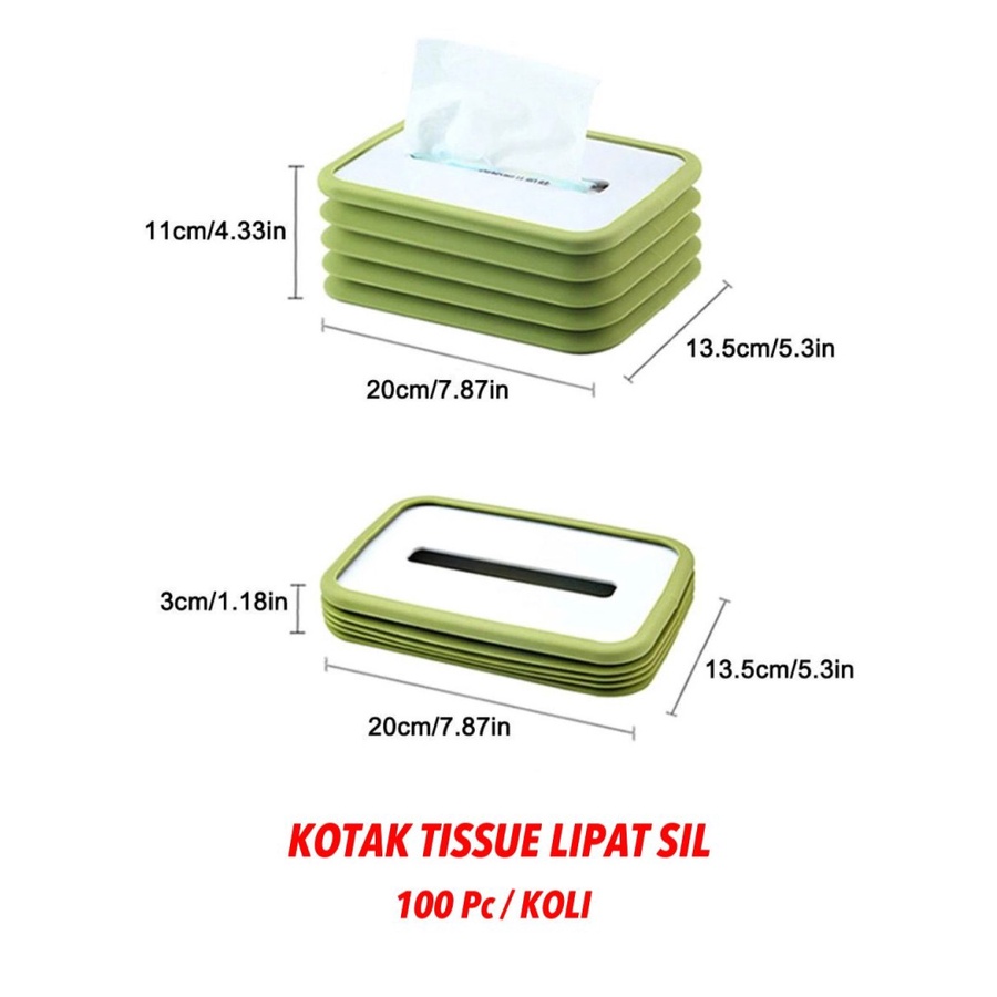 silicone tissue box foldable